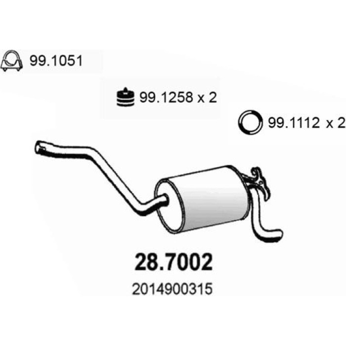 ASSO Endschalldämpfer 28.7002 ASSO Endschalldämpfer 28.7002