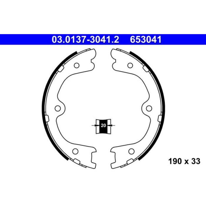 ATE Bremsbacken 03.0137-3041.2 ATE Bremsbacken 03.0137-3041.2