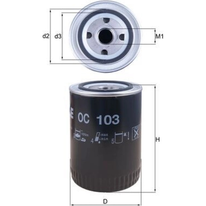 Mahle Original Ölfilter OC 103 Mahle Original Ölfilter OC 103