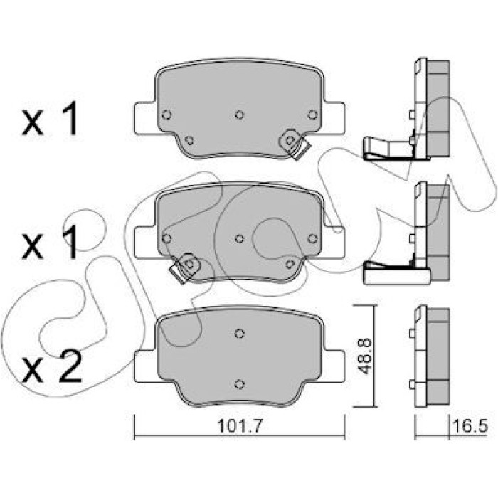 CIFAM Bremsbelagsatz, Scheibenbremse 822-880-0