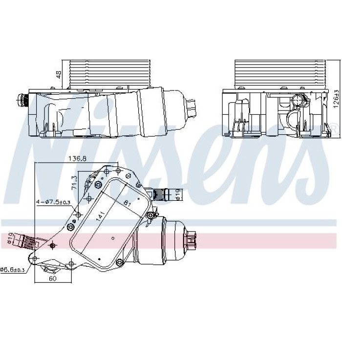 Nissens Ölkühler PKW 91339 Nissens Ölkühler PKW 91339