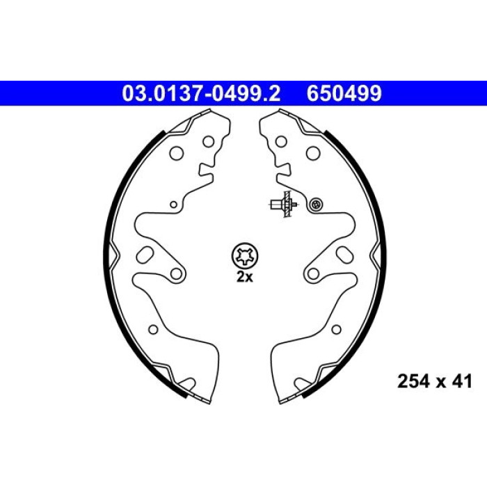 ATE Bremsbackensatz 03.0137-0499.2 ATE Bremsbackensatz 03.0137-0499.2