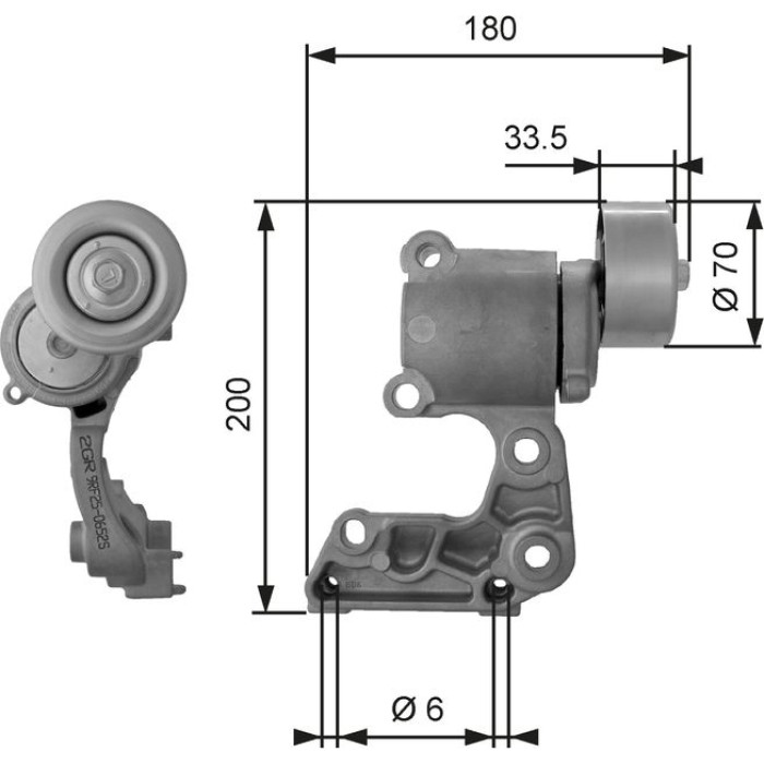 Gates Spannrolle T38410 Gates Spannrolle T38410