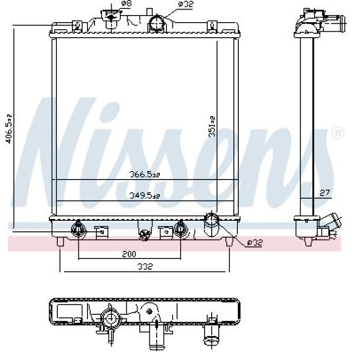 Nissens Wasserkühler PKW 63340 Nissens Wasserkühler PKW 63340