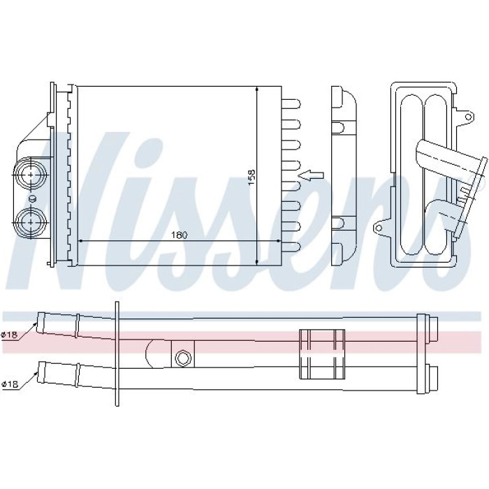 Nissens Heizungskühler PKW 71453 Nissens Heizungskühler PKW 71453