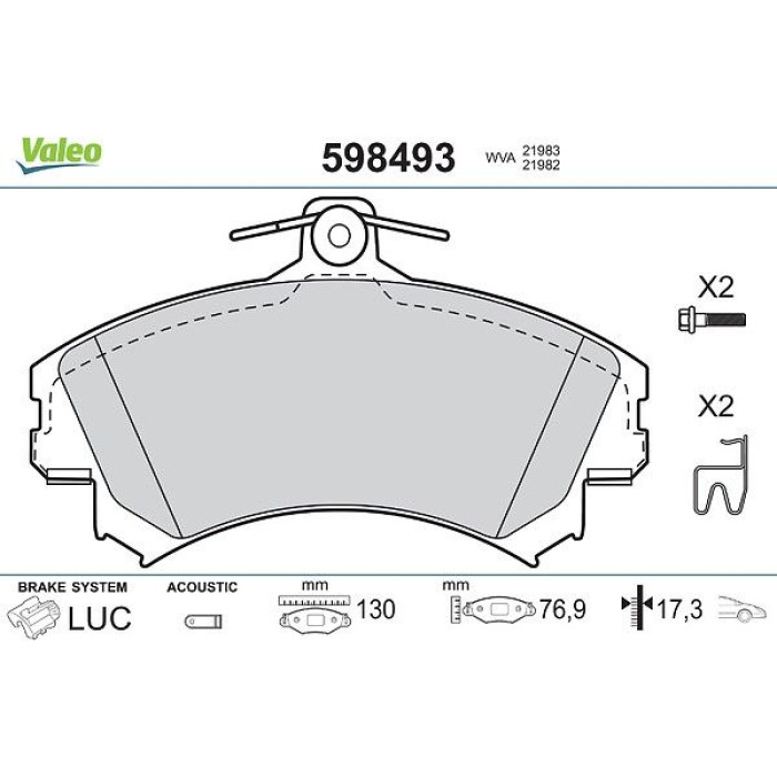 Valeo Bremsbelagsatz 598493