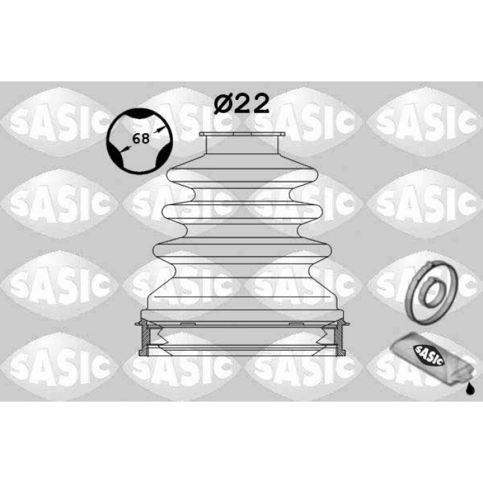 SASIC Faltenbalgsatz, Antriebswelle 1904027 SASIC Faltenbalgsatz, Antriebswelle 1904027