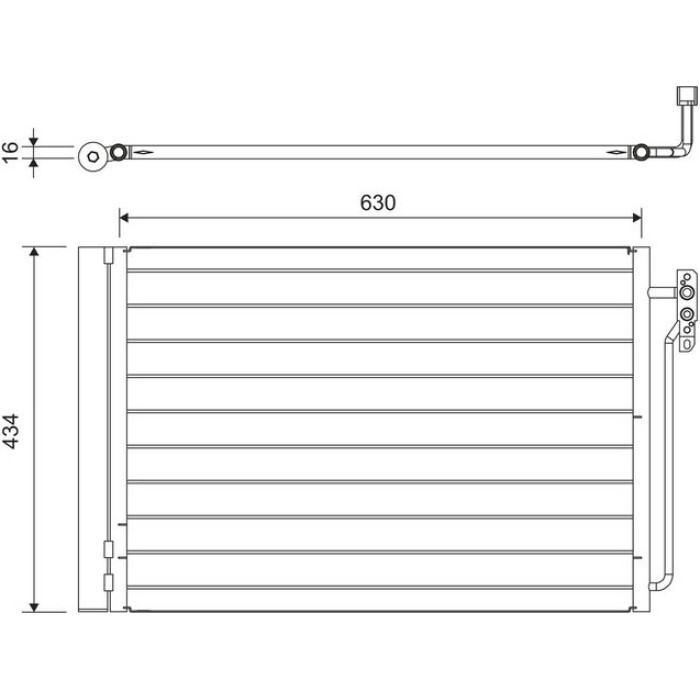 Valeo Klimakondensator 814165 Valeo Klimakondensator 814165