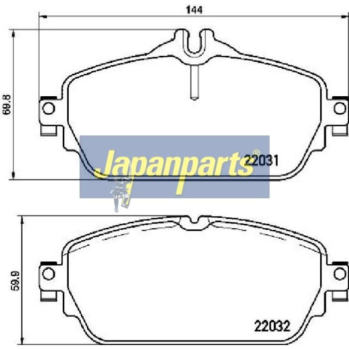 Japanparts Bremsbeläge PA-0529AF Japanparts Bremsbeläge PA-0529AF