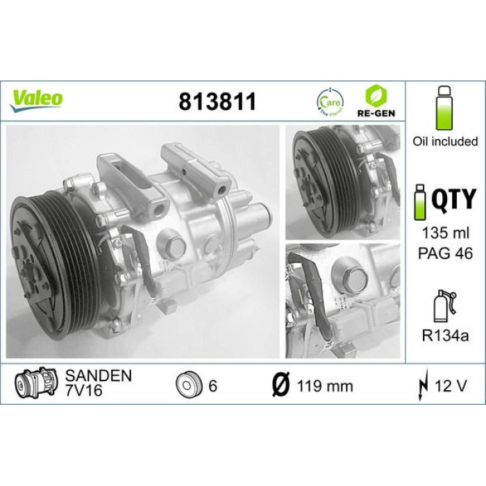 Valeo Kompressor 813811 Valeo Kompressor 813811
