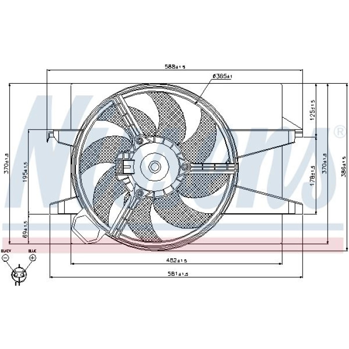 Nissens Kühlerlüfter PKW 85032 Nissens Kühlerlüfter PKW 85032
