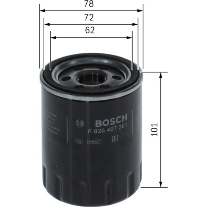Bosch Ölfilter F 026 407 301 Bosch Ölfilter F 026 407 301