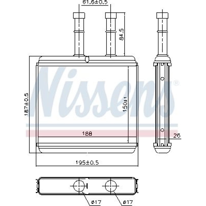 Nissens Heizungskühler PKW 76504 Nissens Heizungskühler PKW 76504