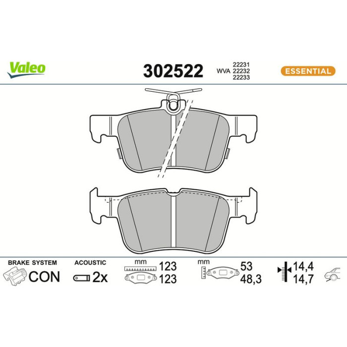 Valeo Bremsbelagsatz 302522