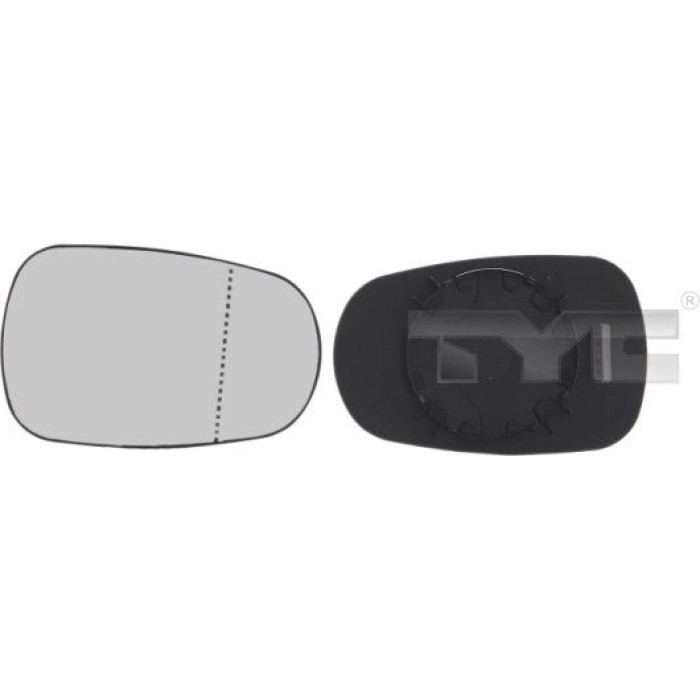 TYC Spiegelglas für Außenspiegel links/rechts asphärisch 324-0008-1 OE Nummer 7700826598 - l TYC Spiegelglas für Außenspiegel links/rechts asphärisch 324-0008-1 OE Nummer 7700826598 - l