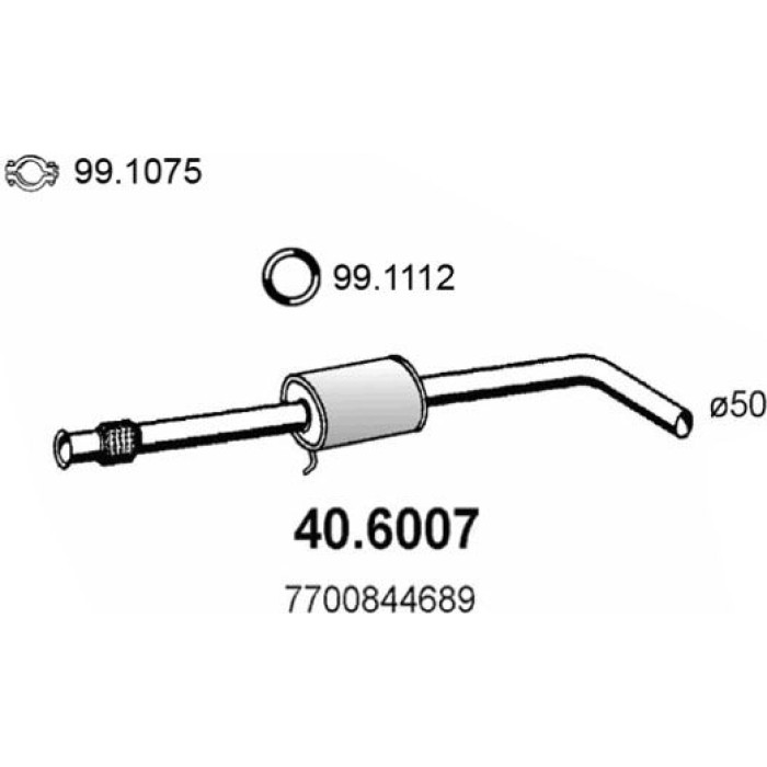 ASSO Mittelschalldämpfer 40.6007 ASSO Mittelschalldämpfer 40.6007