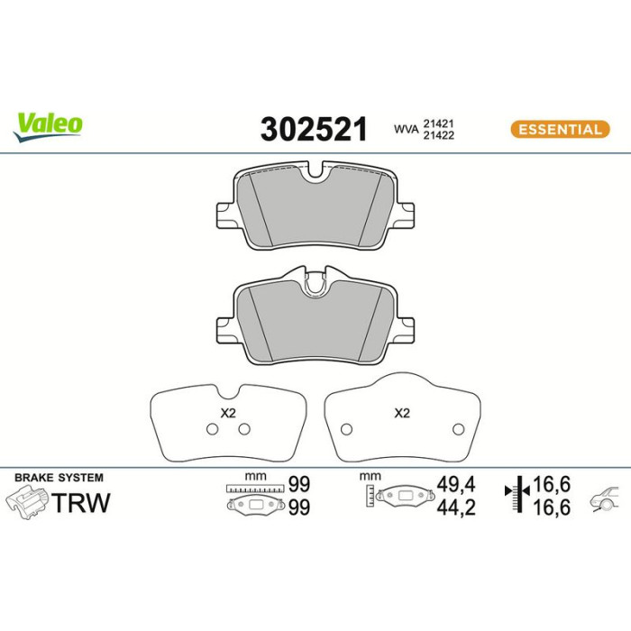 Valeo Bremsbelagsatz 302521