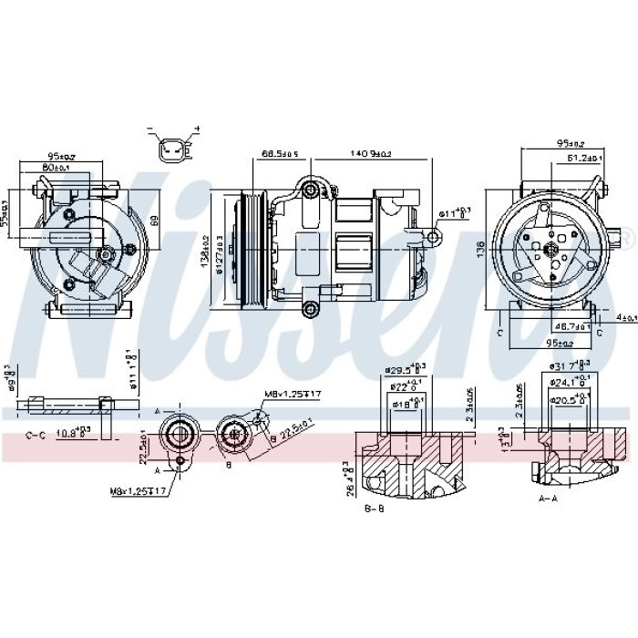 Nissens Klimakompressor PKW 890698 Nissens Klimakompressor PKW 890698