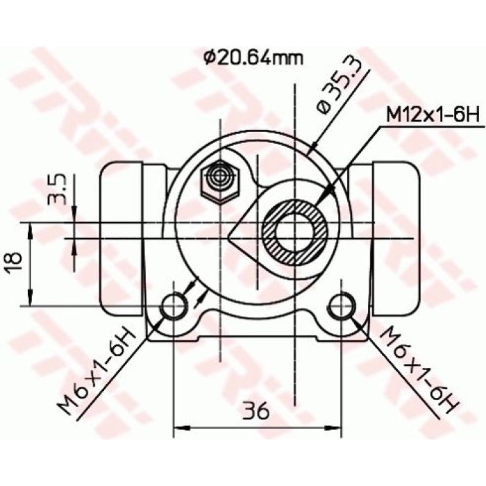 TRW Radbremszylinder BWF169 TRW Radbremszylinder BWF169