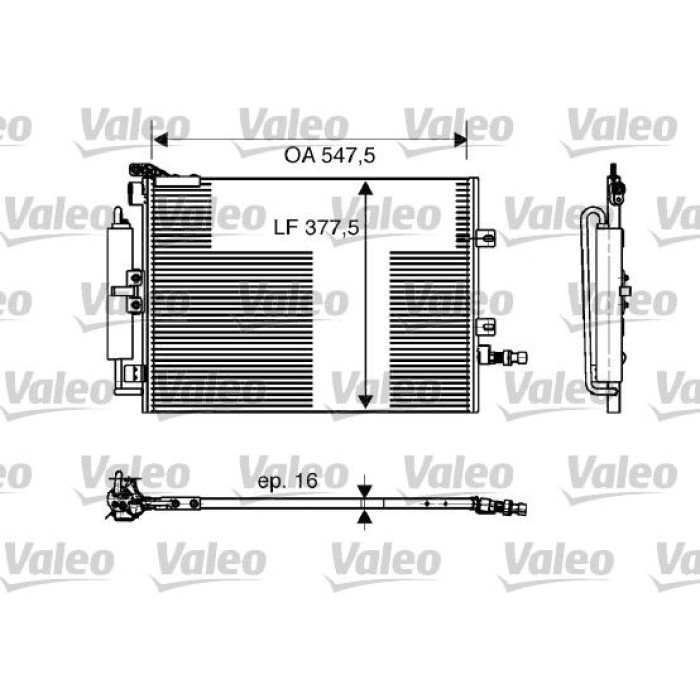 Valeo Klimakondensator 818166 Valeo Klimakondensator 818166