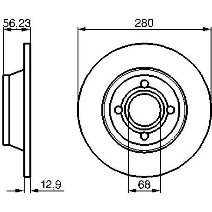 Bosch Bremsscheibe Vorderachse 0 986 478 131