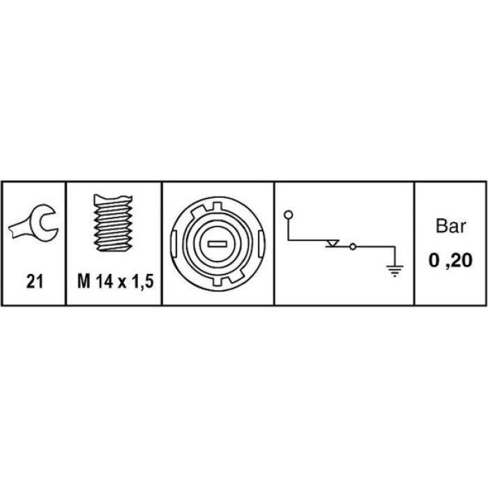 HELLA Öldruckschalter 6ZL 009 600-051