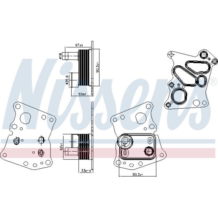 Nissens Ölkühler PKW 90943 Nissens Ölkühler PKW 90943