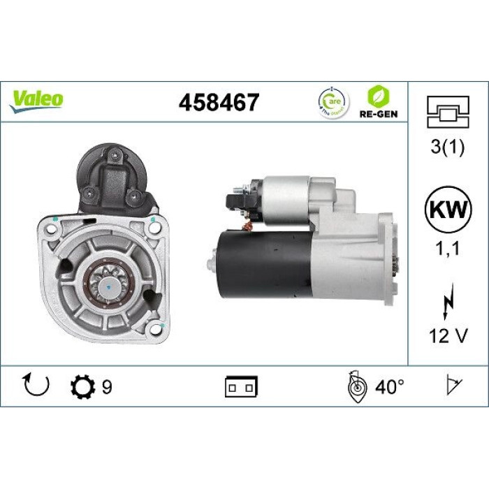 Valeo Anlasser 458467
