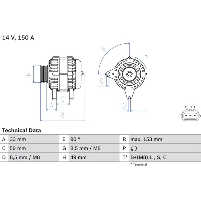 Bosch Lichtmaschine 0 986 083 540 Bosch Lichtmaschine 0 986 083 540