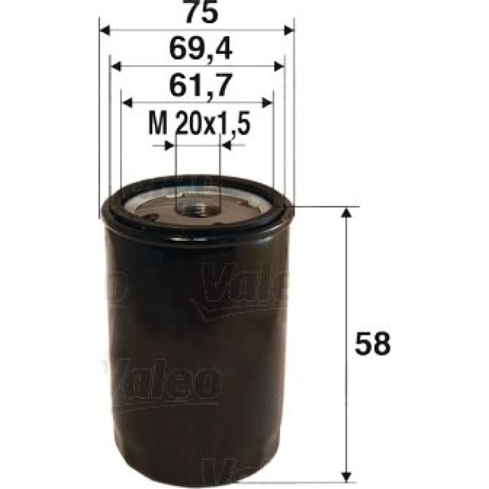 Valeo Ölfilter 586050 Valeo Ölfilter 586050