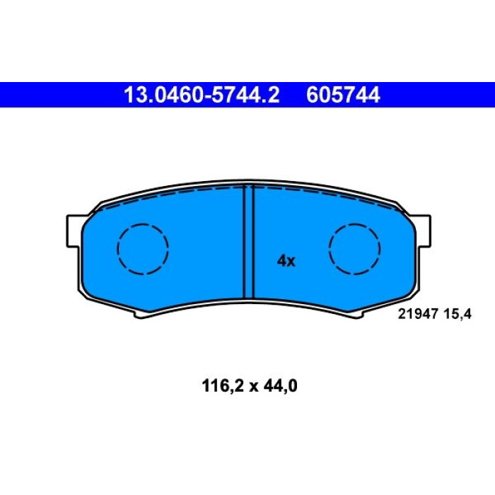 13.0460-5744.2 ATE Bremsbelagsatz Toyota Hinterachse Land Cruiser 90 13.0460-5744.2 13.0460-5744.2 ATE Bremsbelagsatz Toyota Hinterachse Land Cruiser 90 13.0460-5744.2