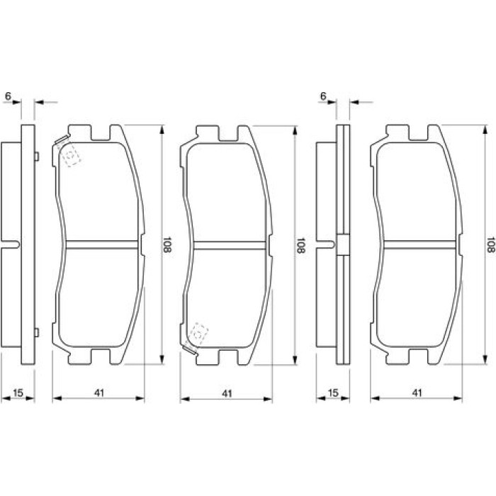 Bosch Bremsbelagsatz 0 986 424 467 Bosch Bremsbelagsatz 0 986 424 467