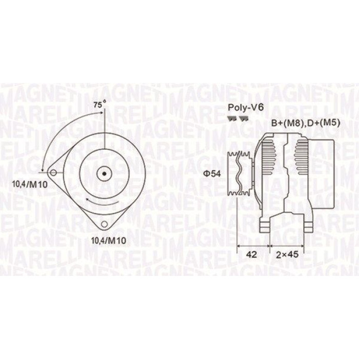 Magneti Marelli Lichtmaschine 063731564010 Magneti Marelli Lichtmaschine 063731564010