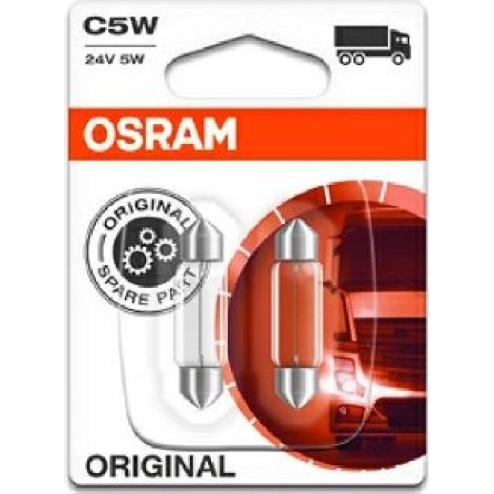 6423-02B C5W OSRAM 24V 5W SV8,5-8 SB2