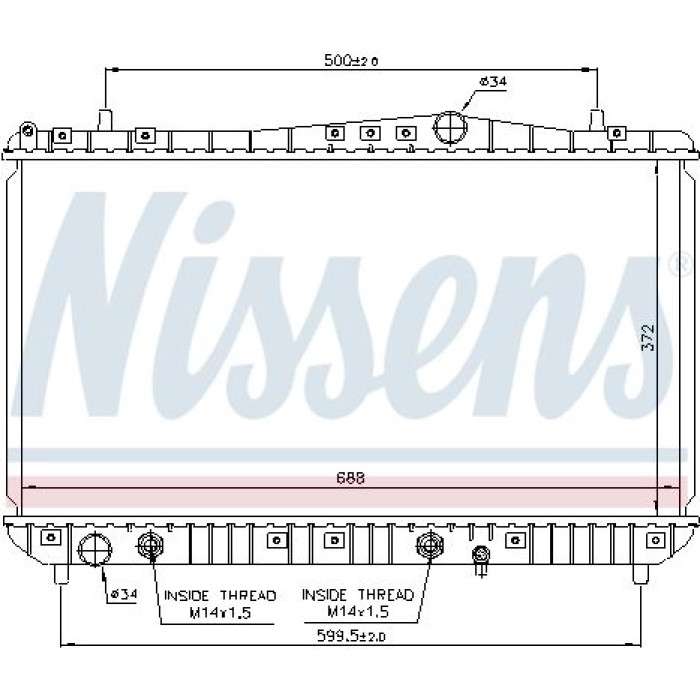 Nissens Wasserkühler PKW 61665 Nissens Wasserkühler PKW 61665