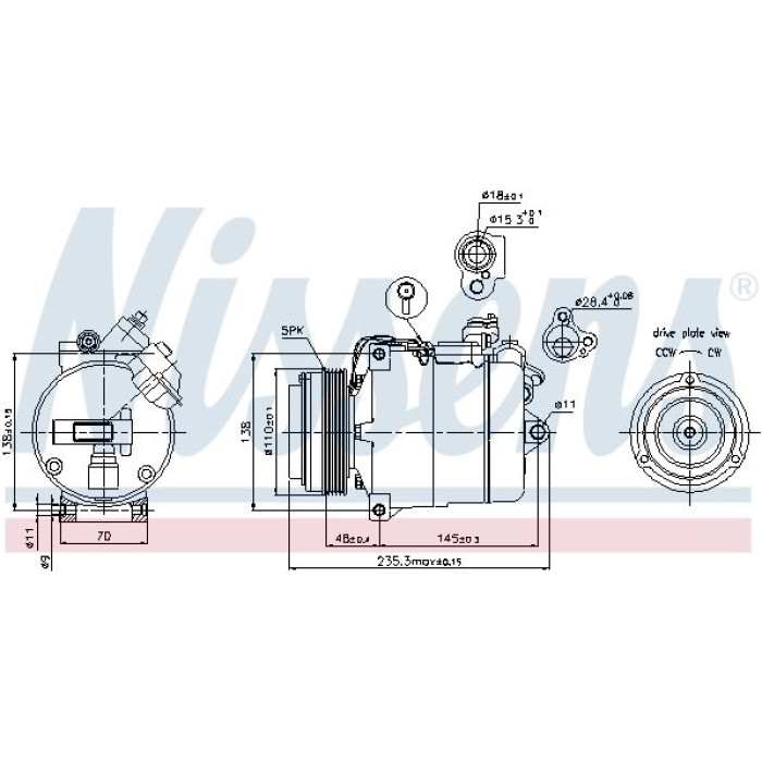 Nissens Klimakompressor PKW 89034 Nissens Klimakompressor PKW 89034