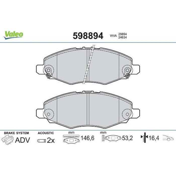 Valeo Bremsbelagsatz 598894