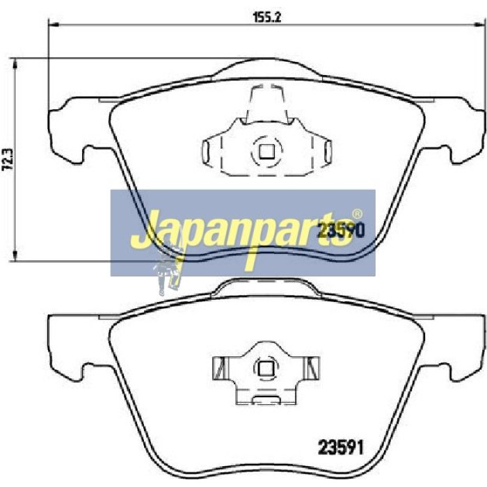 Japanparts Bremsbeläge PA-0336AF Japanparts Bremsbeläge PA-0336AF