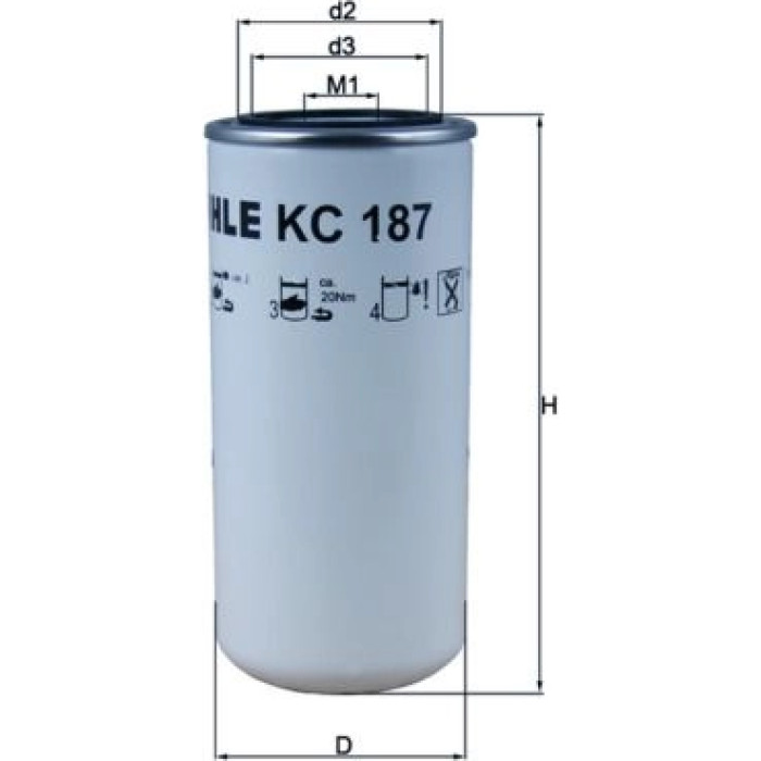 MAHLE Kraftstofffilter KC 187 MAHLE Kraftstofffilter KC 187