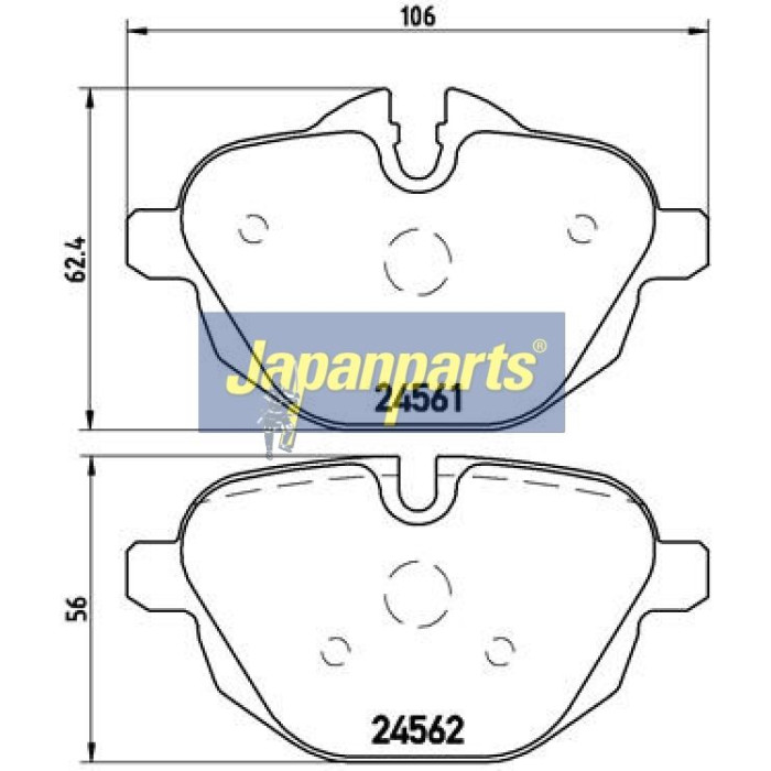 Japanparts Bremsbeläge PP-0112AF Japanparts Bremsbeläge PP-0112AF
