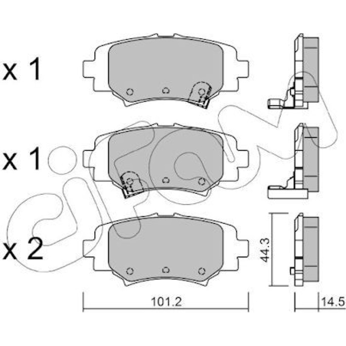 CIFAM Bremsbelagsatz, Scheibenbremse 822-993-0