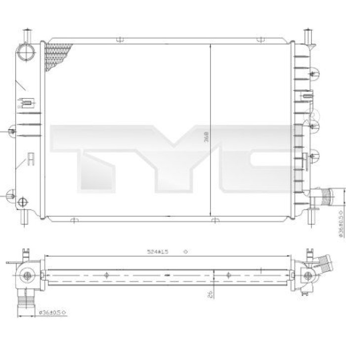 TYC Motorkühler 710-0035 TYC Motorkühler 710-0035