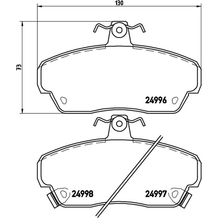BREMBO Bremsbelagsatz, Scheibenbremse P 52 020 BREMBO Bremsbelagsatz, Scheibenbremse P 52 020