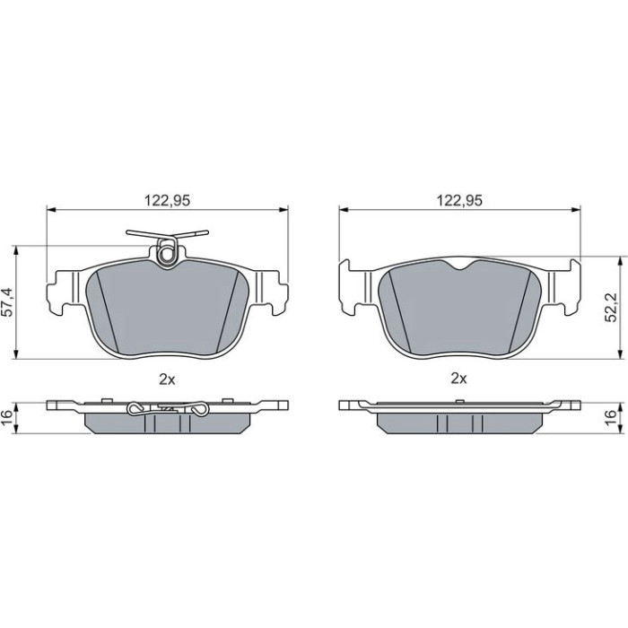 Bosch Bremsbelagsatz Scheibenbremse 0 986 460 083 Bosch Bremsbelagsatz Scheibenbremse 0 986 460 083