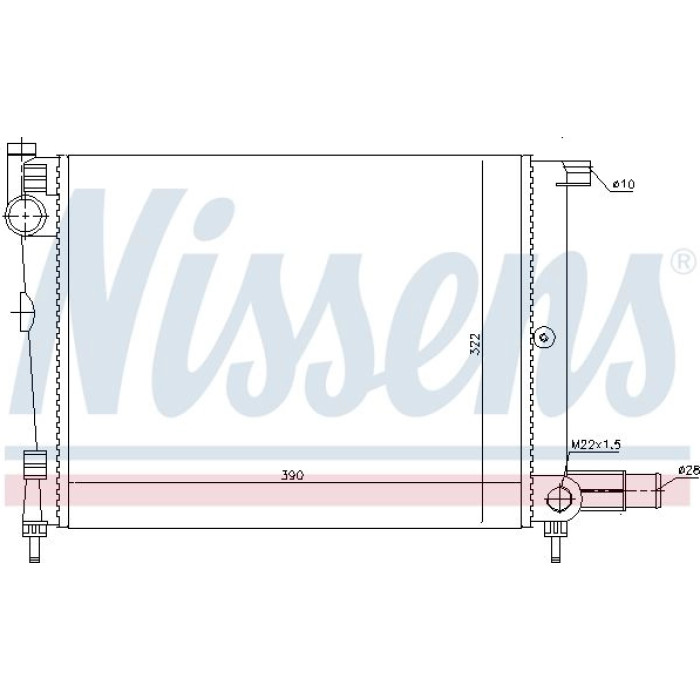 Nissens Motorkühler 61391 Nissens Motorkühler 61391