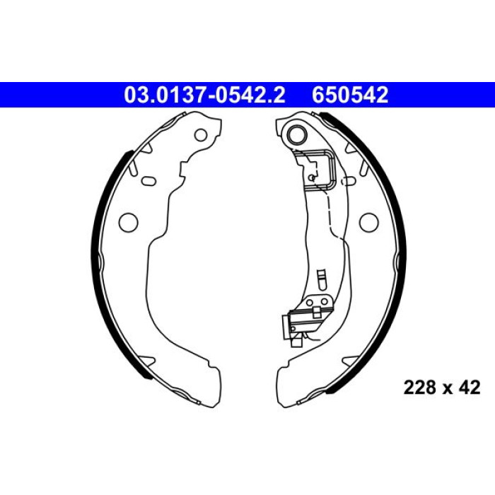 ATE Bremsbackensatz 03.0137-0542.2 ATE Bremsbackensatz 03.0137-0542.2