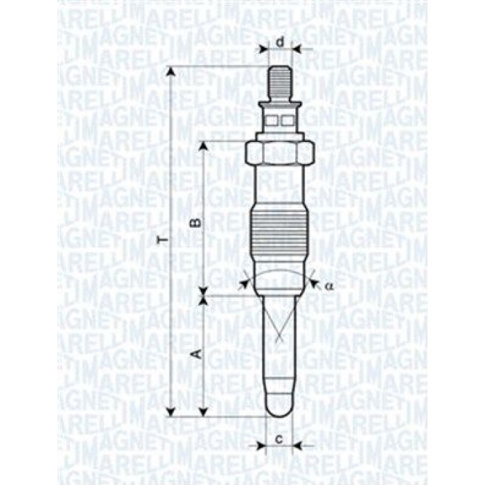 Magneti Marelli Glühkerze 062900010304 Magneti Marelli Glühkerze 062900010304