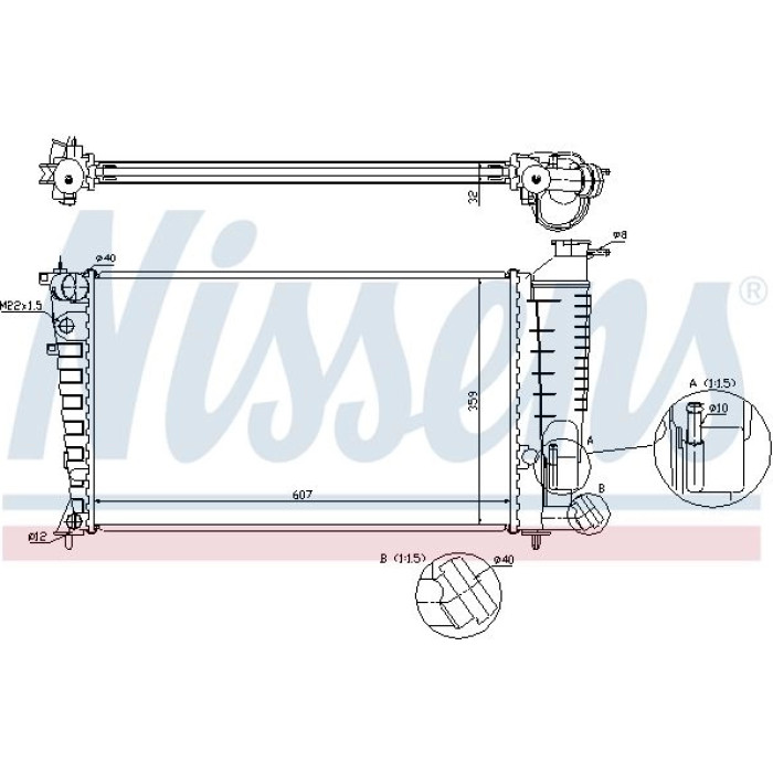 Nissens Wasserkühler PKW 63574A Nissens Wasserkühler PKW 63574A