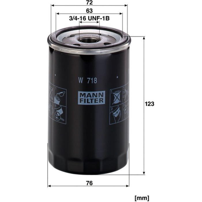 MANN-FILTER Ölfilter W 718 MANN-FILTER Ölfilter W 718