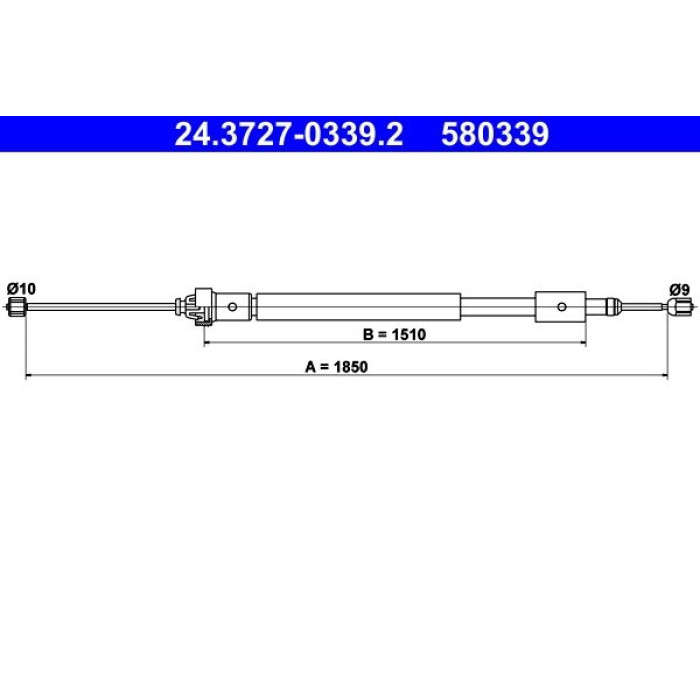 ATE Handbremsseil 24.3727-0339.2 ATE Handbremsseil 24.3727-0339.2